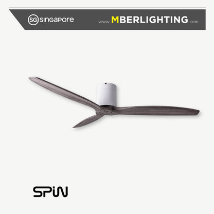 TIMBER 3-Blades Hugger Ceiling Fan ASH