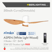 ASPEN 50" White Light Wood