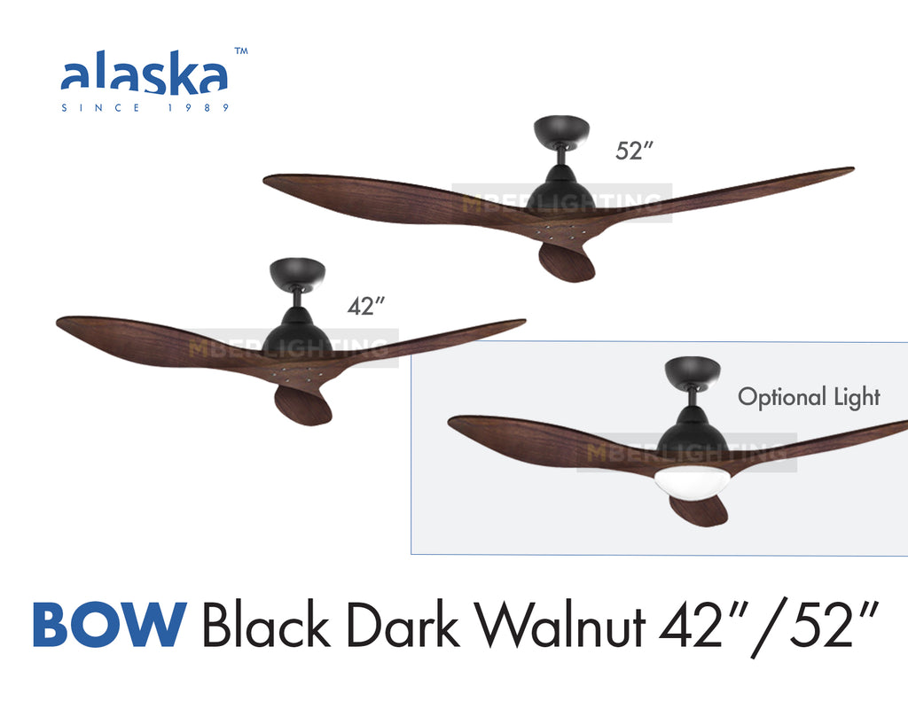 Alaska BOW 42"/52" Black Dark Walnut Wood