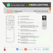 AiRis Plus(Wifi) 3Blades 33" / 42" / 48" - Maple Wood