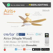 AiRis Plus(Wifi) 5Blades 50"/56" (Maple Wood)