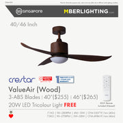 ValueAir 3Blades 40"/46" (Wood)